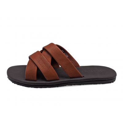 Men Sandals SKT-46 Brown Chamois Leather